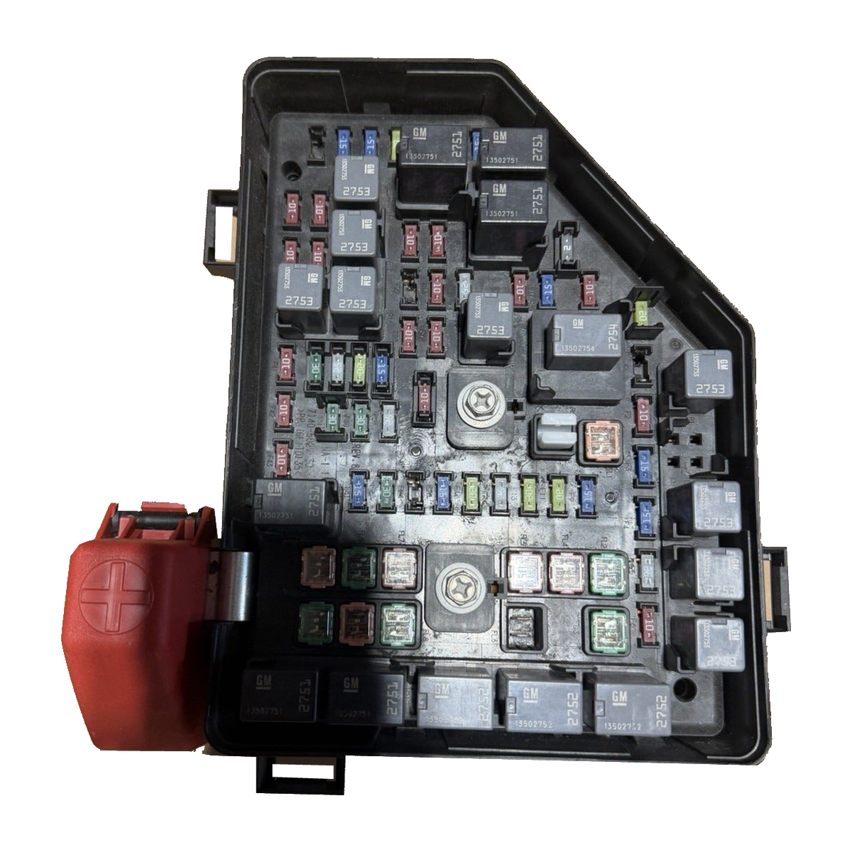 GM 20972848 accessory wiring junction block with fuses and relays for 2012 GMC Acadia and Chevrolet Traverse