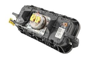 Passenger dashboard airbag assembly, rear housing and connectors