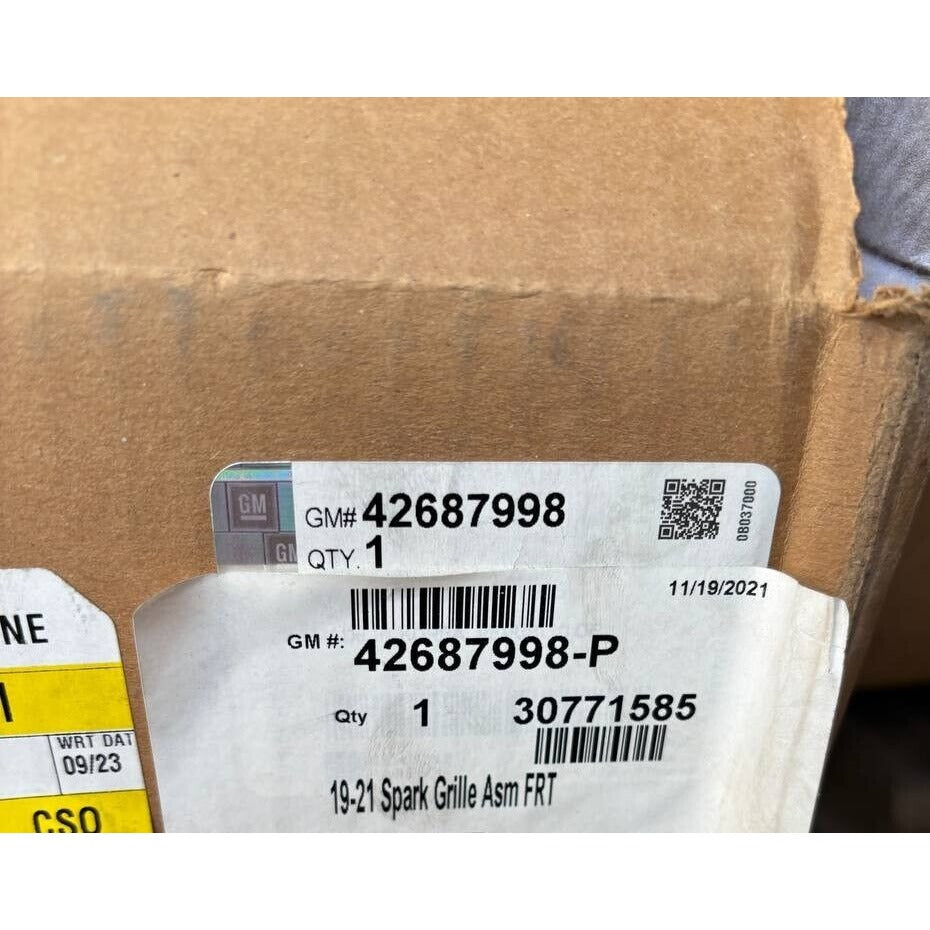2019-2022 Chevrolet Spark Front Grille OEM New GM 42687998