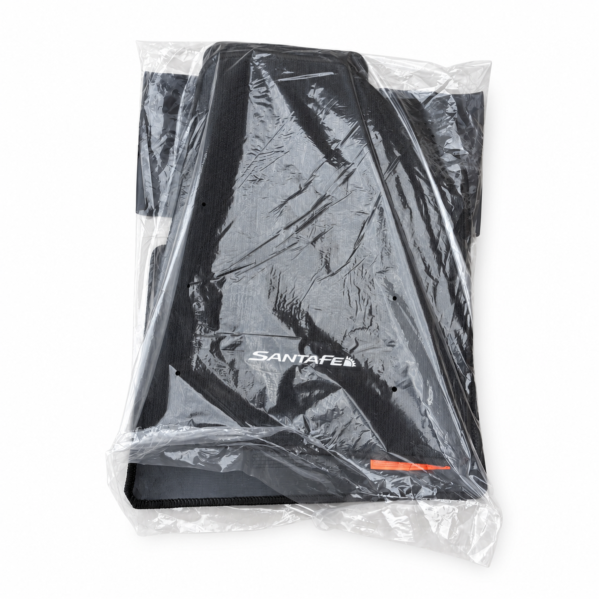 Hyundai Santa Fe Sport black OEM floor-mat set in original clear packaging