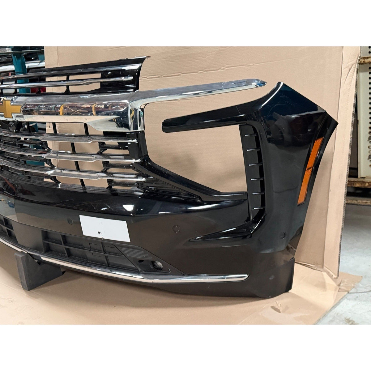 2025-2027 Chevy Tahoe/Suburban Premier Front Bumper Assembly w/ Fog, Sensors & Camera OEM Takeoff GBA Black