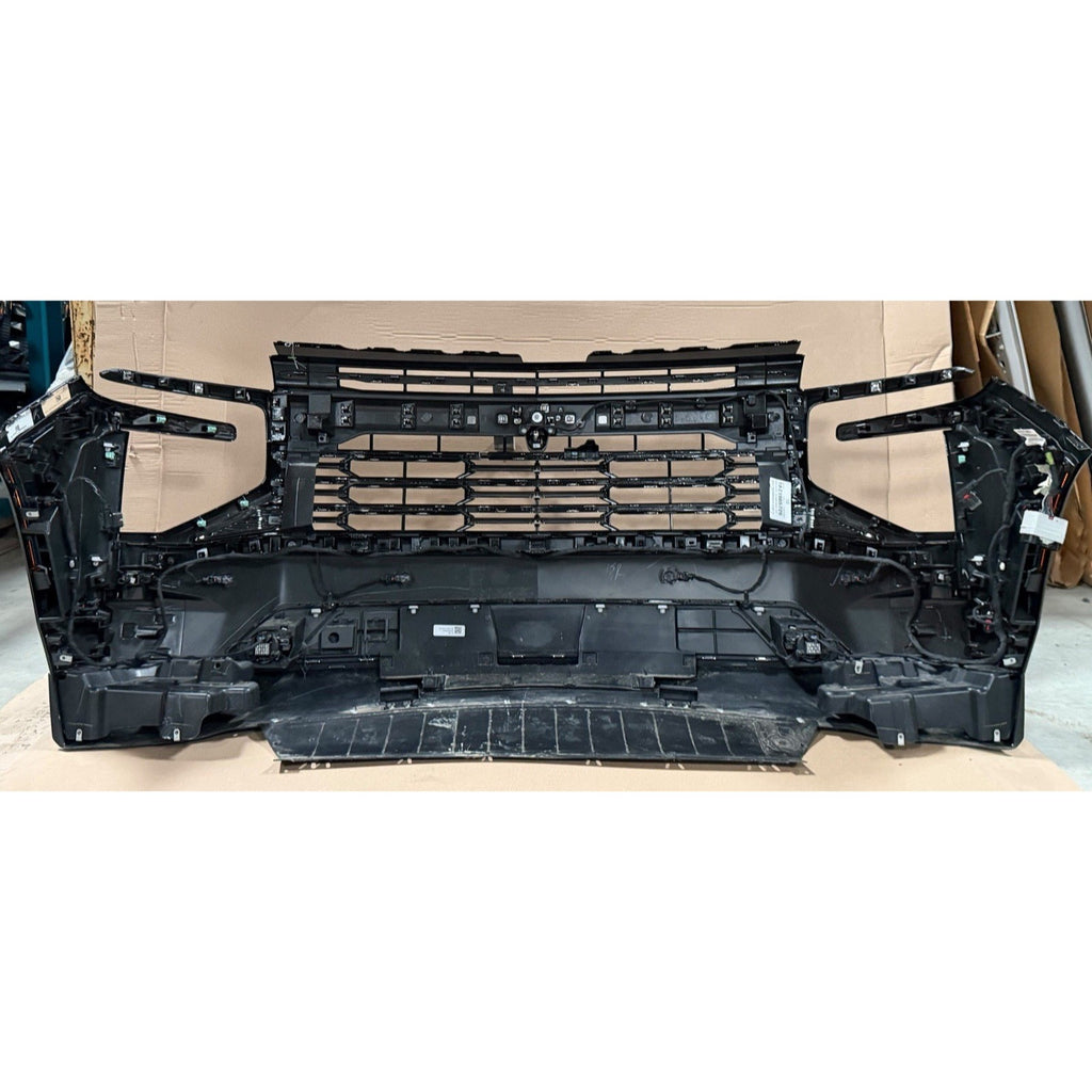 2025-2027 Chevy Tahoe/Suburban Premier Front Bumper Assembly w/ Fog, Sensors & Camera OEM Takeoff GBA Black