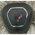 2020-2026 Chevrolet Corvette C8 Driver Wheel Air Bag Black W/Yellow Stitch OEM