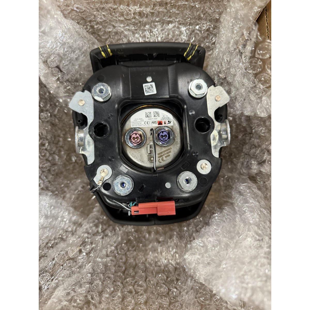 2020-2026 Chevrolet Corvette C8 Driver Wheel Air Bag Black W/Yellow Stitch OEM