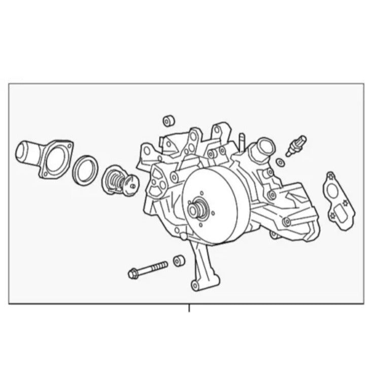 2019-2023 Chevy Silverado Tahoe Suburban GMC Sierra Yukon Cadillac Escalade Water Pump Assembly OEM 12708957
