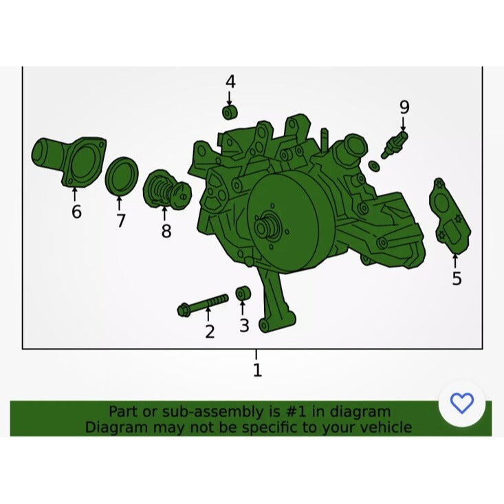 2019-2023 Chevy Silverado Tahoe Suburban GMC Sierra Yukon Cadillac Escalade Water Pump Assembly OEM 12708957