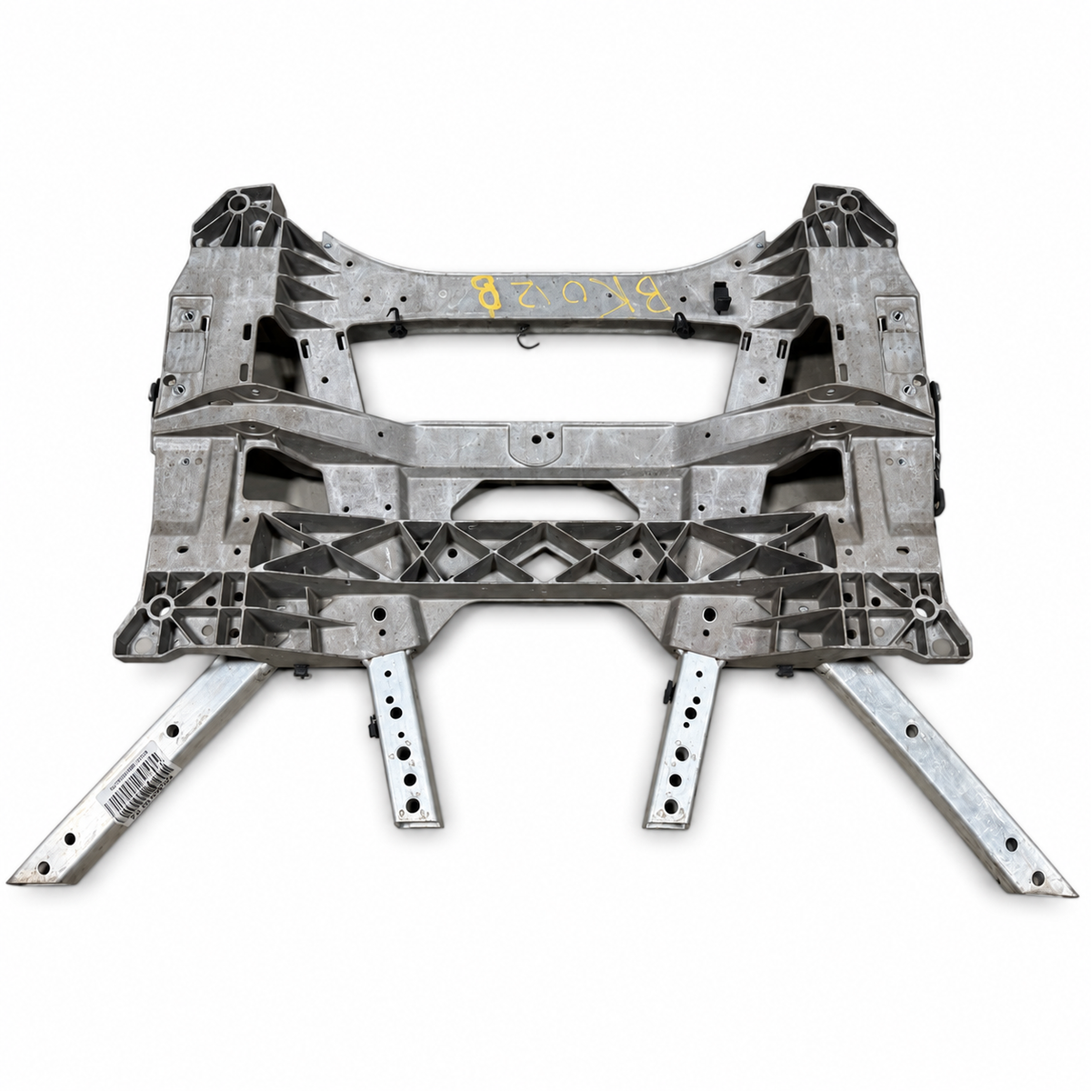 GM OEM front suspension crossmember and K-frame assembly, prepared main view of actual stock