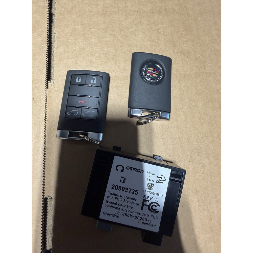2008-2014 Cadillac Escalade OEM Keyless Entry Kit — 2 Key Fobs (22756465) + Receiver (20803735)