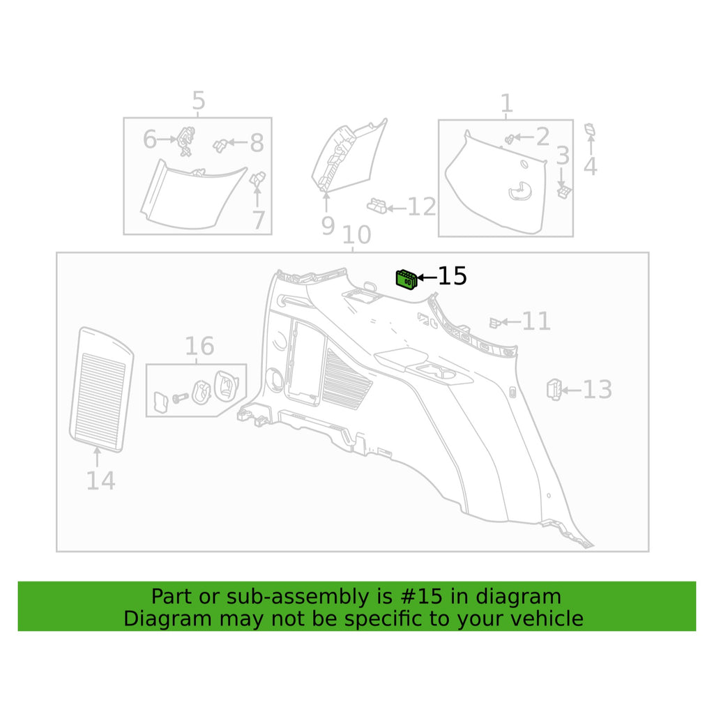 2021-2023 Chevrolet Tahoe Jet Black USB Receptacle OEM 13534567