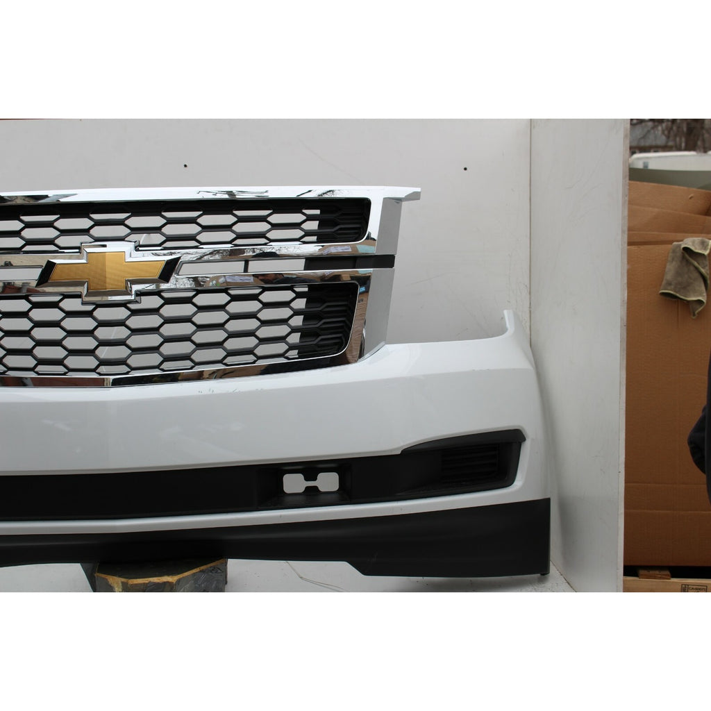 2015-2020 Chevy Tahoe Suburban Front Bumper ASM W/Tow Summit White OEM
