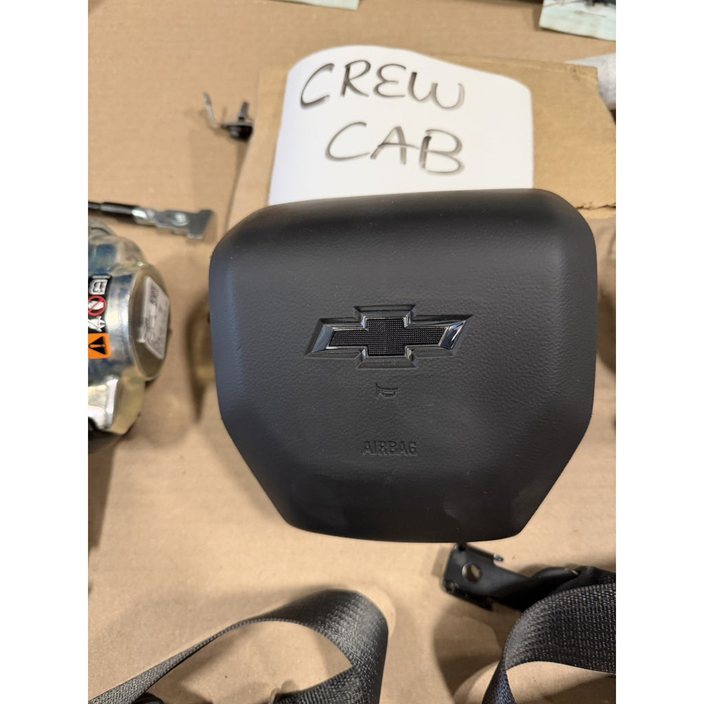 2019-2026 Chevy Silverado GMC Sierra 2500 3500 HD Crew Cab Airbag & Seatbelt Set OEM