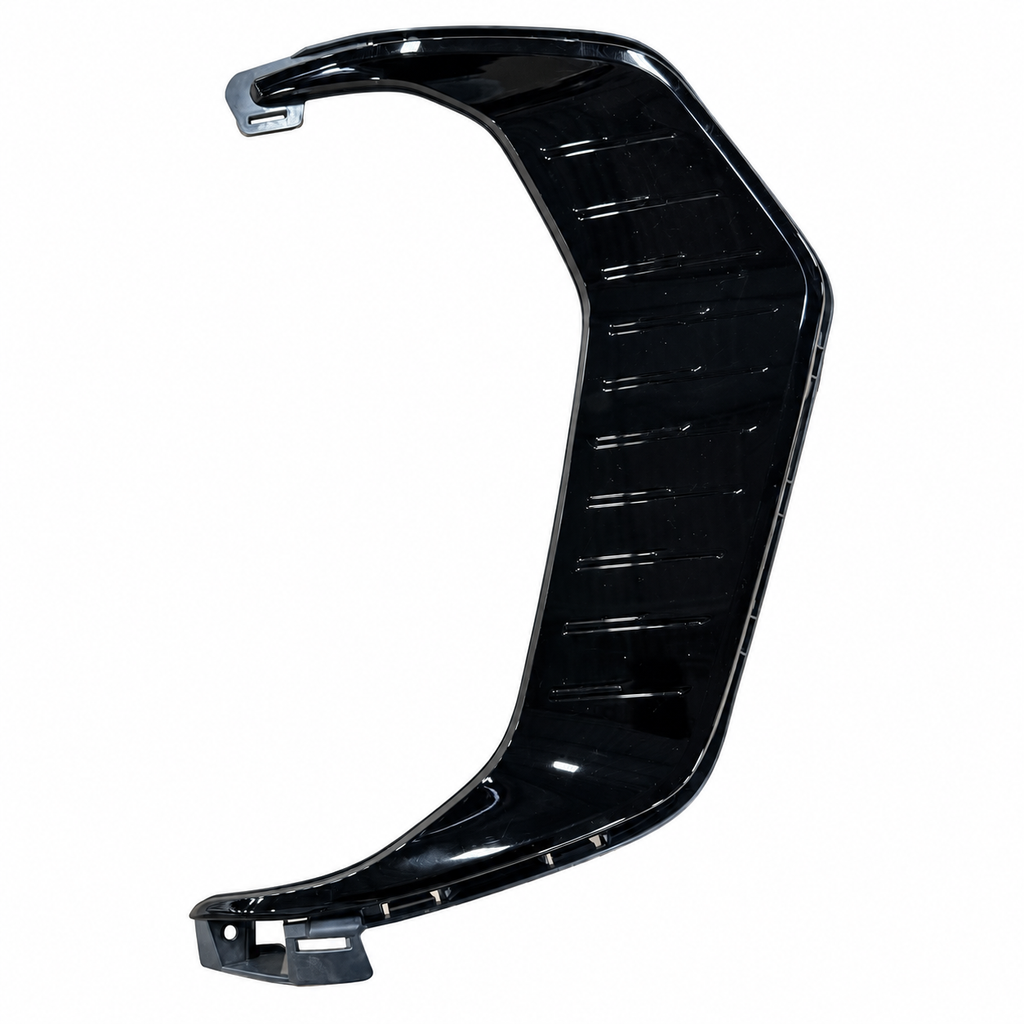 Black LH Cadillac front bumper bezel, front view
