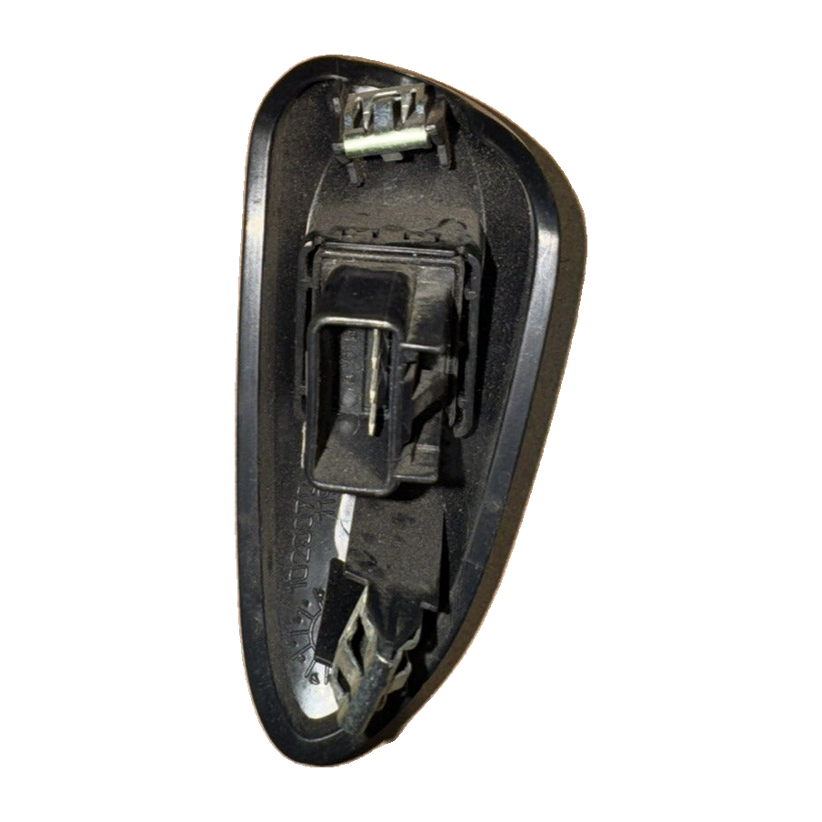 Cadillac CTS front right (passenger-side) door release button, switch and black bezel — rear connector and mounting clips, original product pixels preserved