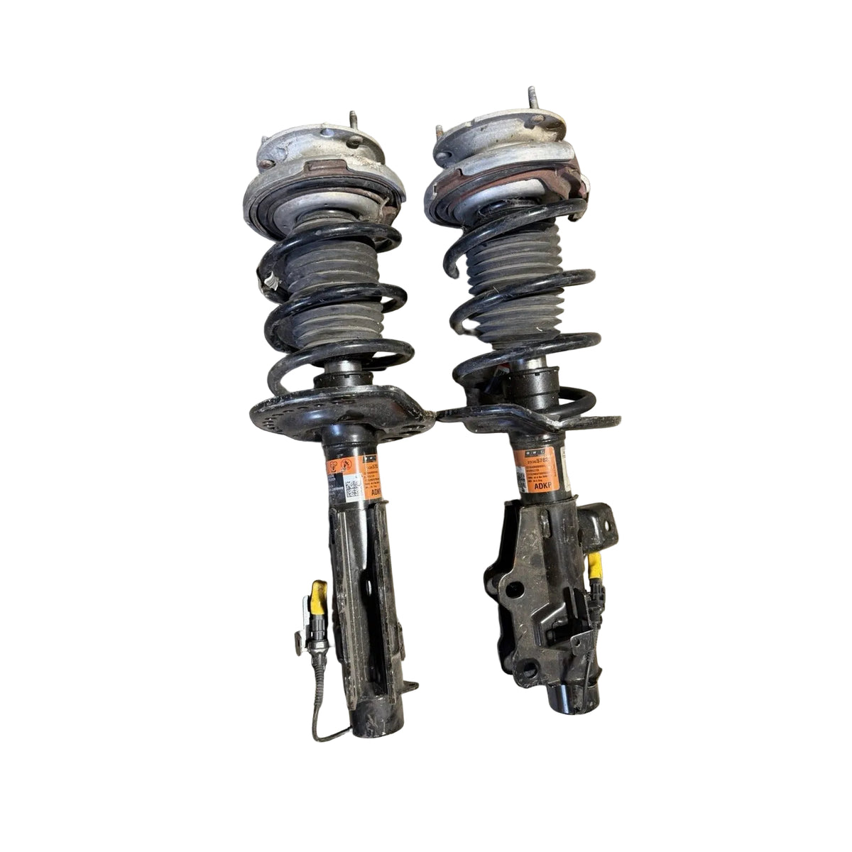 Chevrolet Camaro front LH and RH electronic strut assemblies with springs and upper mounts