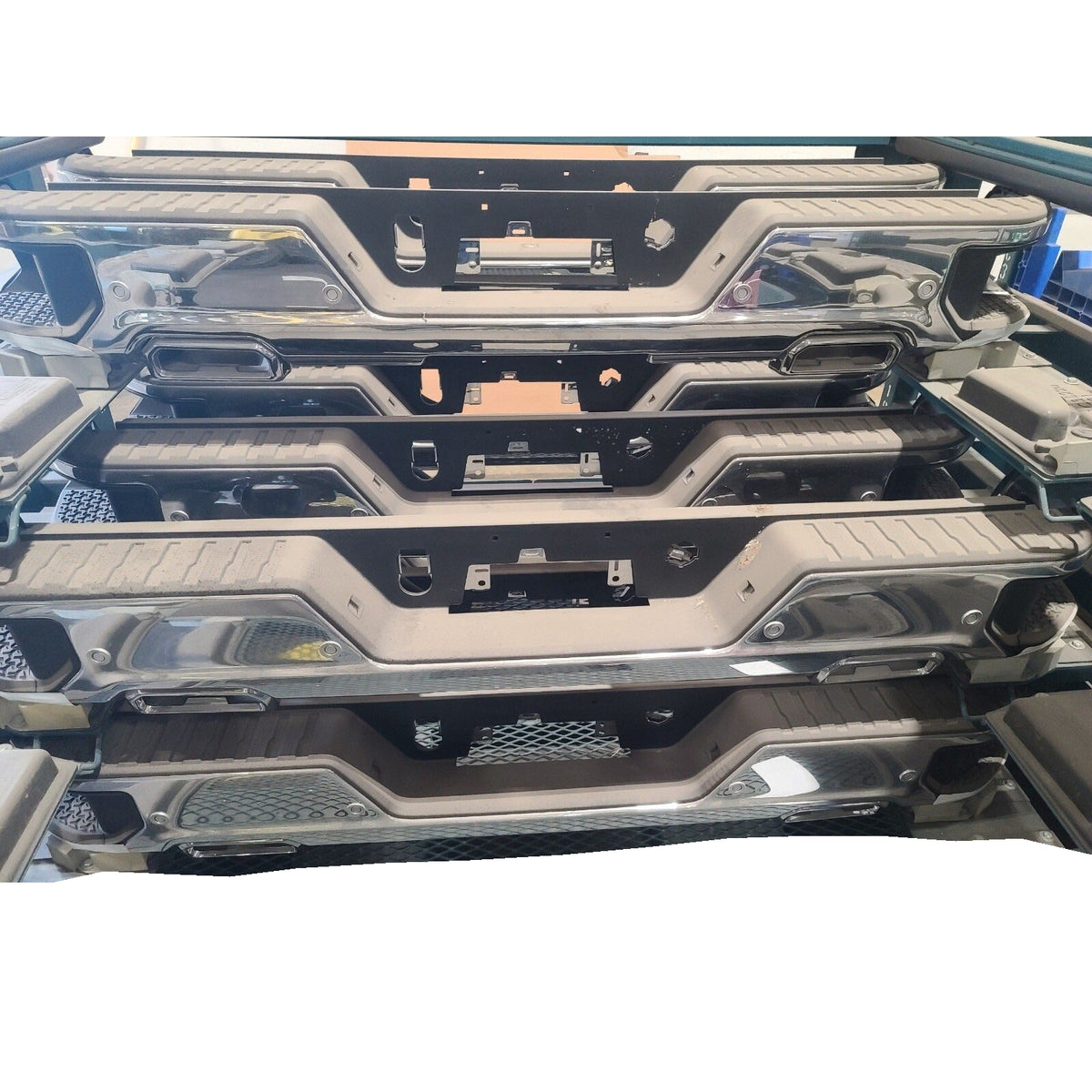 2019-2024 Chevrolet Silverado 1500 / GMC Sierra 1500 Chrome Rear Bumper Assembly with Park Assist