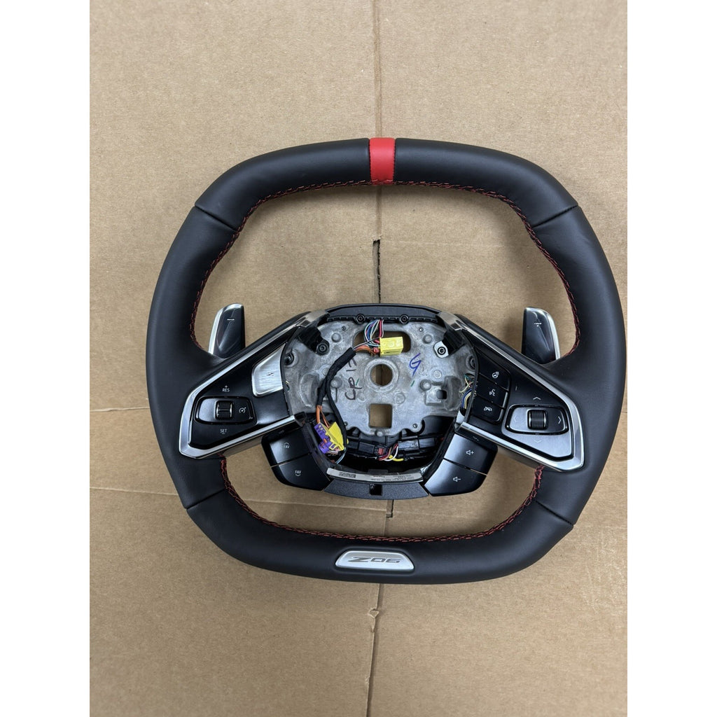 2023-2024 Chevrolet Corvette Z06 Steering Wheel Black Leather W/Heat OEM NEW 85521362