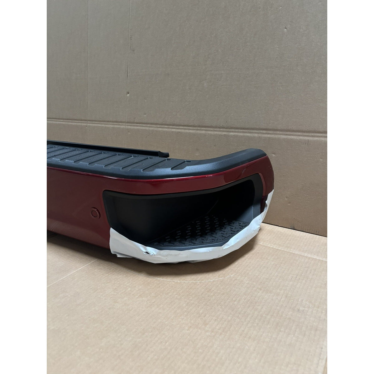 2019-2025 GMC Sierra 1500 Chevrolet Silverado 1500 Rear Bumper W/Sensors SINGLE EXHAUST OEM CHERRY RED