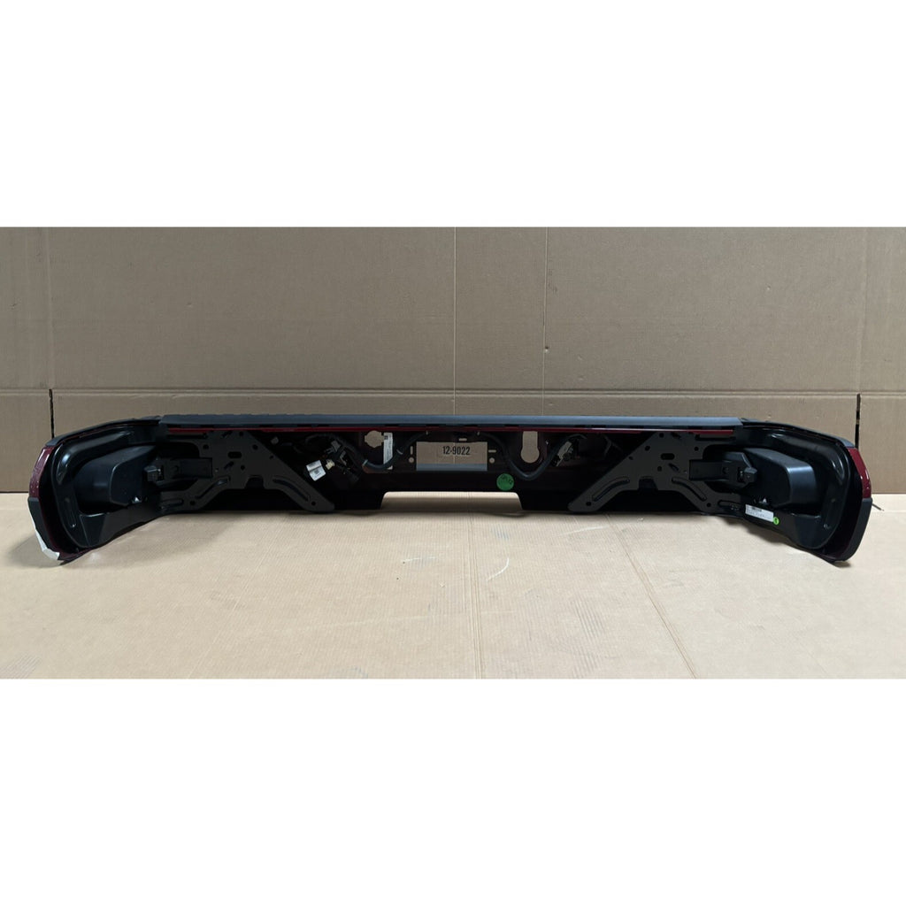 2019-2025 GMC Sierra 1500 Chevrolet Silverado 1500 Rear Bumper W/Sensors SINGLE EXHAUST OEM CHERRY RED
